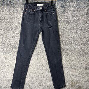 Trave Jeans Womens 24 Irina Road To Nowhere High Rise Skinny Distressed Denim Pa